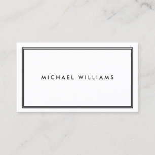 Elegant Classic White Business Card