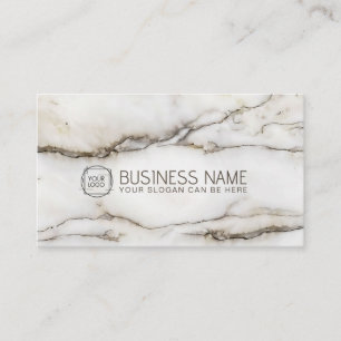 Elegant Classic White Marble Business Card