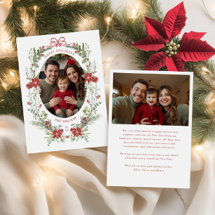 Elegant Classic Winter Greenery Holiday Card