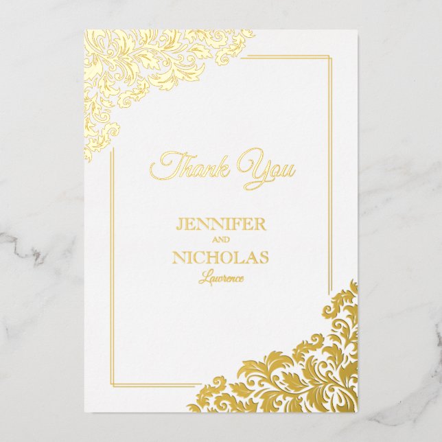 Elegant Classic With Floral Ornaments for Wedding  (Front)