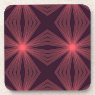 Elegant classical retro style geometric flower art coaster