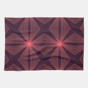 Elegant classical retro style geometric flower art kitchen towel