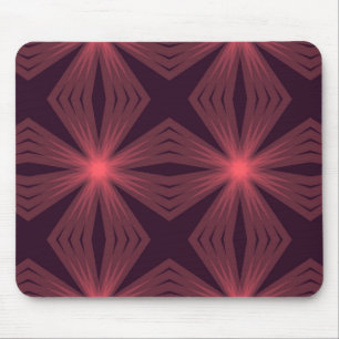 Elegant classical retro style geometric flower art mouse pad