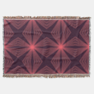 Elegant classical retro style geometric flower art throw blanket