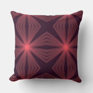 Elegant classical retro style geometric flower art throw pillow