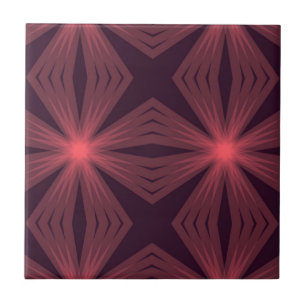 Elegant classical retro style geometric flower art tile