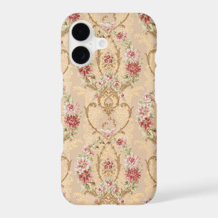 Élégant Classique Floral et Filigrane Rococo en Or