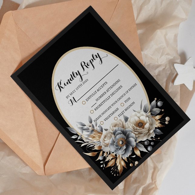 Élégant classique Floral Rustique réponse Mariage  (Créateur téléchargé)