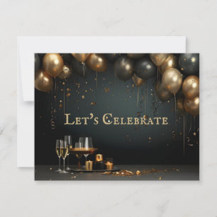 Élégant classique Invitation de la Soirée du Nouve
