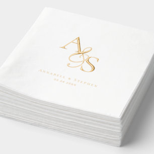 Élégant, Classique, Monogramme, Mariage