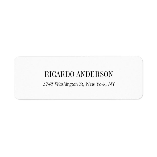 Élégant Classique Simple Blanc Professionnel Plat (Devant)