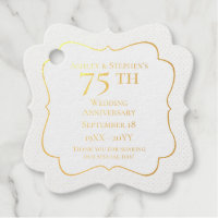 Elegant Classy 75th Wedding Anniversary Foil Favou