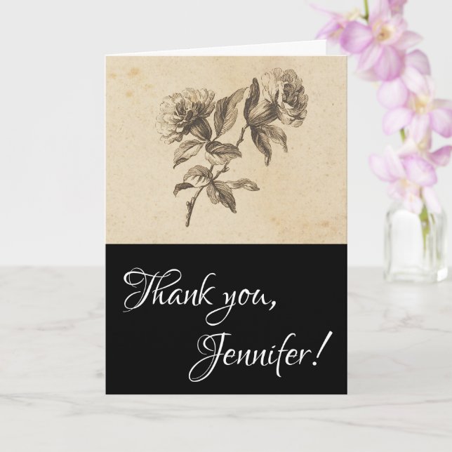 Elegant, Classy and Respectable "Thank you" Card (Orchid)