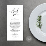 Elegant Classy Black, Place Setting Thank You Card<br><div class="desc">This is the Modern classy Black, Dinner Place Setting Thank You Cards. Share the love and show your appreciation to your guests, when they sit down at their seat and read this personalised charming thank you place setting card. It's a wonderful way to kick off your special day celebration! Please...</div>