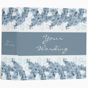 Elegant, classy blue orchids files & albums binder