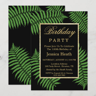 Elegant Classy Bracken 100th Birthday Invitation