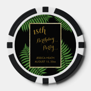 Elegant Classy Bracken 18th Birthday Poker Chips
