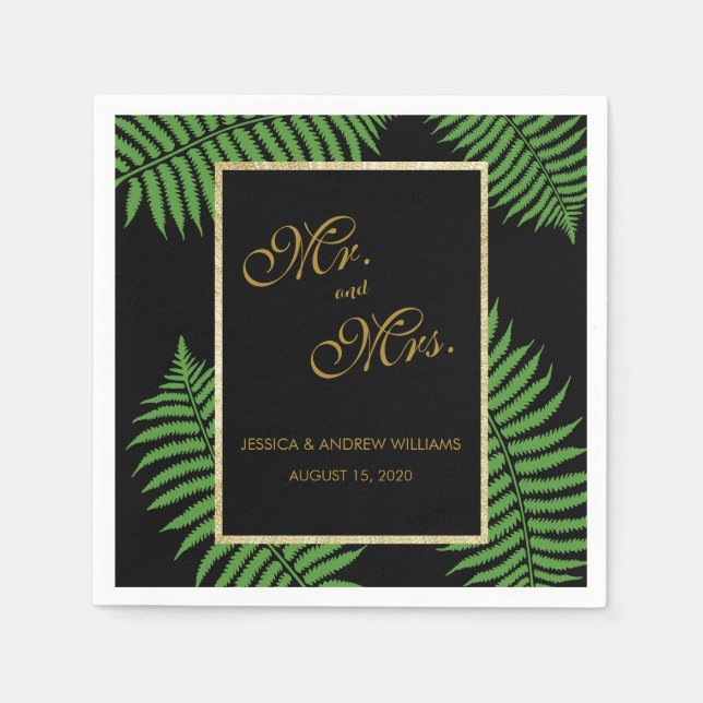 Elegant Classy Bracken Wedding Napkin (Front)