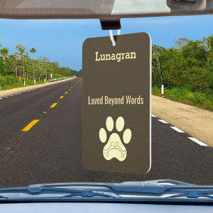 Elegant Classy DIY Pet Name Dog Mom Paw Minimalist Air Freshener