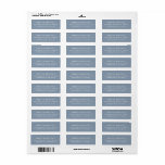 Elegant Classy Dusty Blue Return Address<br><div class="desc">Classic return address labels. White serif and sans serif fonts on a dusty blue background. Stick to the left front or back flap of envelopes and small packages.</div>