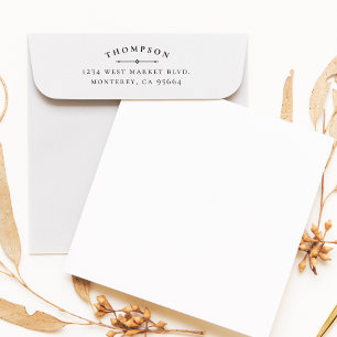 Elegant Classy Family Return Custom Address Rubber Stamp