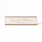 Élégant Classy Faux Gold Custom Desk Plaque d'iden