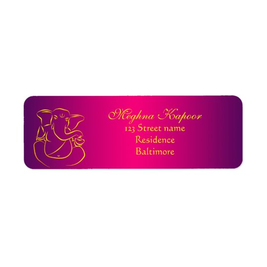 Elegant Classy Ganesh/ Indian God Address Labels