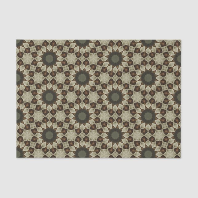 Elegant Classy Geometric Pattern Abstract Floral Tissue Paper (Front)