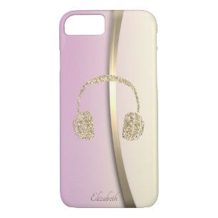 Elegant Classy Glitter Headphones -Personalized Case-Mate iPhone Case