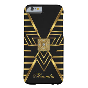 Elegant Classy Gold Black Stripe Art Deco Barely There iPhone 6 Case