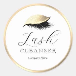 Elegant Classy Gold Eyelash Cleanser Étiquette pro