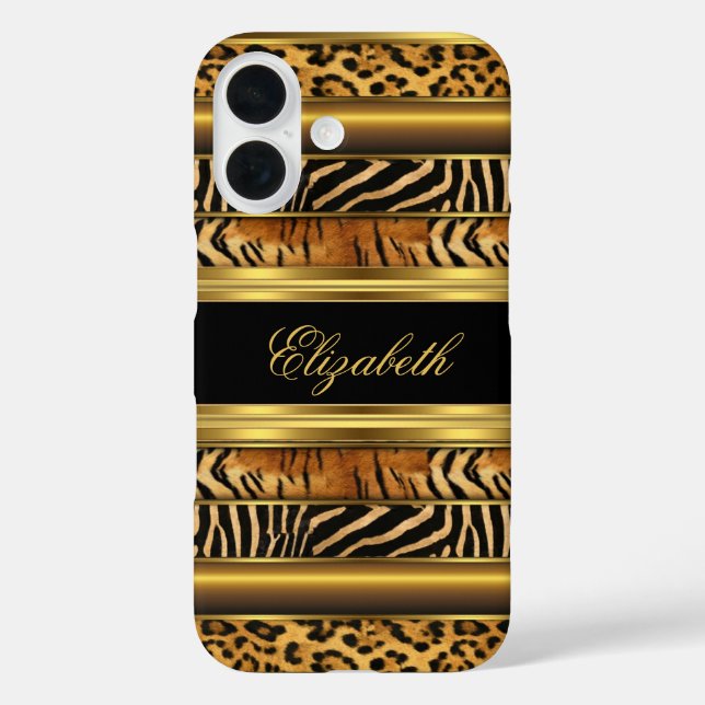 Elegant Classy Gold Mixed Animal Samsung Galaxy S5 Case-Mate iPhone Case (Back)