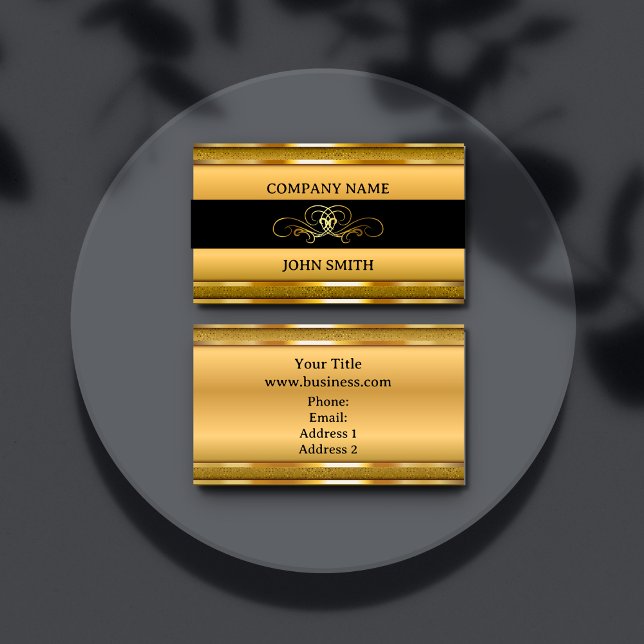 Elegant Classy Gold Plated   Business Card (Creator Uploaded)