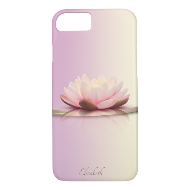 Elegant Classy Gold Stripe Lotus -Personalized Case-Mate iPhone Case (Back)
