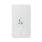 Elegant Classy Logo Ivory White Leather Texture