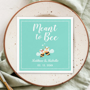 Elegant Classy Mint To Bee Cute Wedding Party Napkin