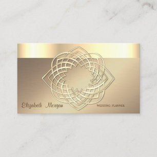 Elegant Classy Modern,Faux Gold Border Business Card