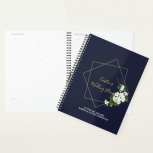 Elegant Classy Navy Geometric Wedding planner