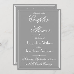 Elegant Classy Personalized Simple Couples Shower  Invitation