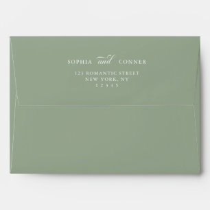 Elegant Classy Pre-Printed Return Address 5x7 Envelope