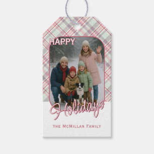 Elegant Classy Rustic Plaid Pattern Gift Tags