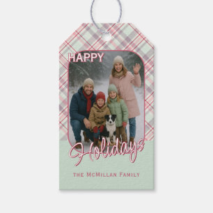 Elegant Classy Rustic Plaid Pattern Gift Tags