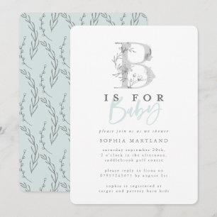 Elegant classy simple baby shower party invitation