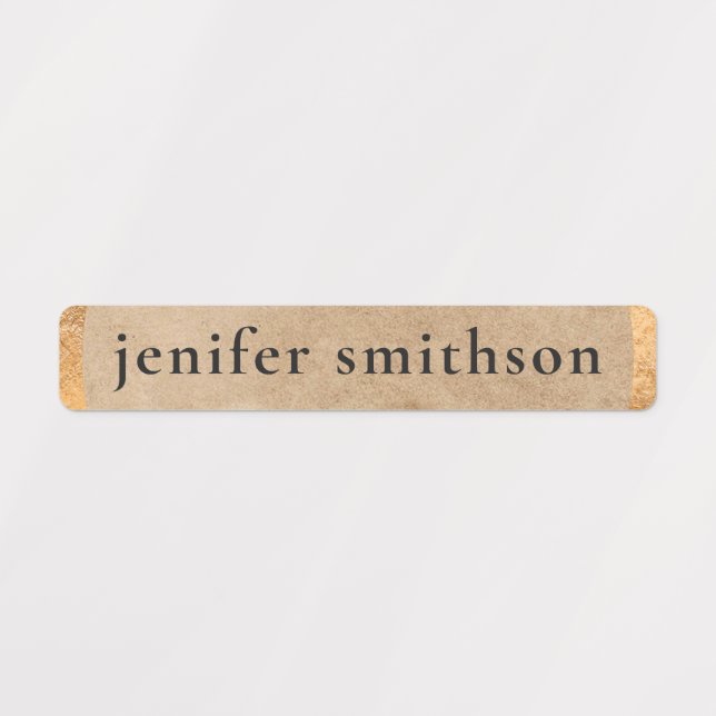   Elegant Classy Taupe Luxury Add Your Name School (Design 3)