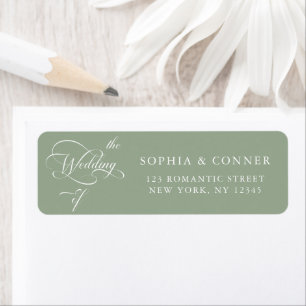 Elegant Classy Wedding Return Address Sage Green