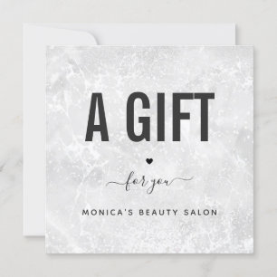 Elegant Classy White Marble Beauty Salon Logo Chic
