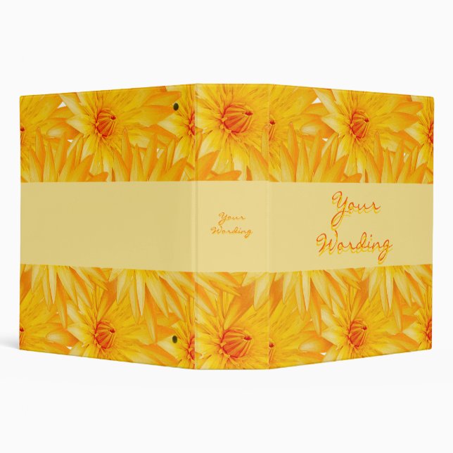 Elegant, classy yellow lilly files & albums binder (Background)