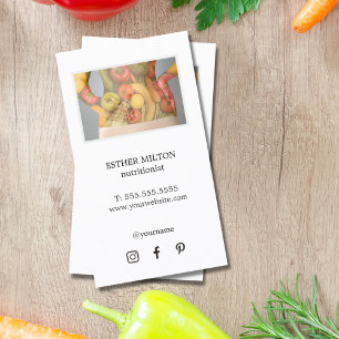 Elegant Clean Body Nutritionist Diet Health Business Card