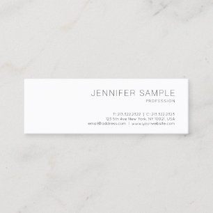 Elegant Clean Design Professional Plain Trendy Mini Business Card