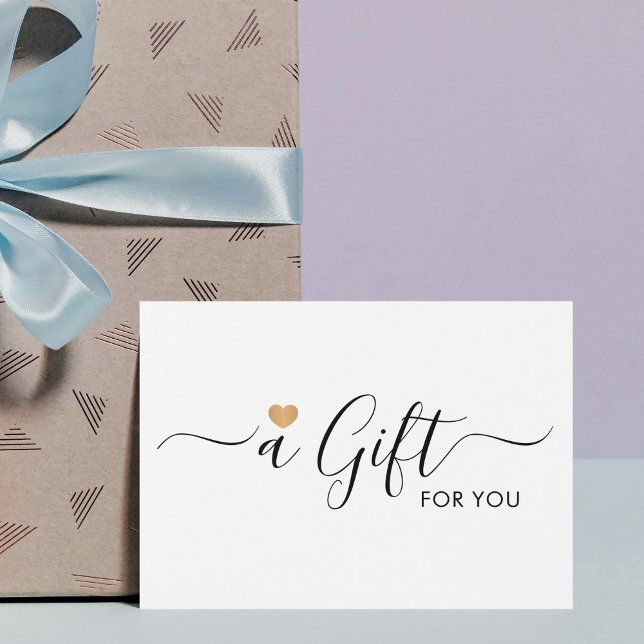 Elegant Clean Faux Gold Heart Gift Certificate (Creator Uploaded)